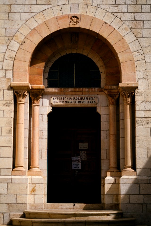 Views in October of 2019 of the Church of Our Lady of Sorrows, an Armenian Catholic Church in the Old City of Jerusalem 15