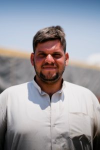 Views of interviews and meetings with Arab truck drivers in summer of 2019 waiting in Sinjar to deliver grain from Anbar and other Arab regions of Iraq 02