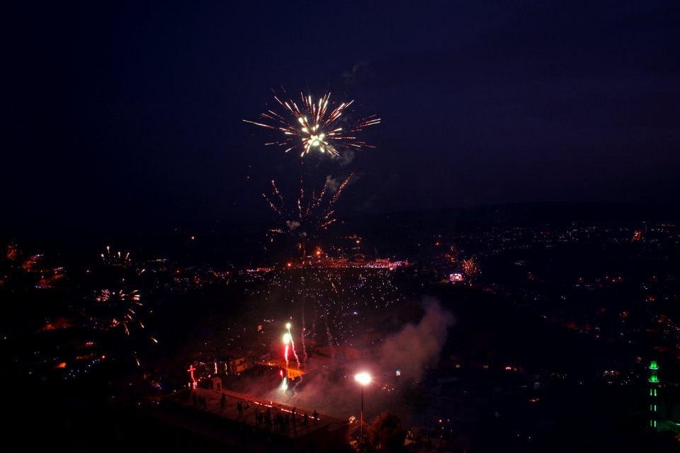 Views of fireworks for the Nawroz festival in 2018 in Akre 07