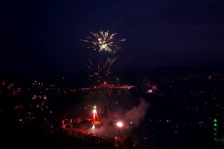 Views of fireworks for the Nawroz festival in 2018 in Akre 07
