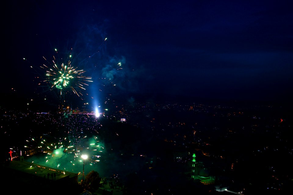 Views of fireworks for the Nawroz festival in 2018 in Akre 17