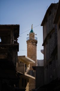 Views of Pasha Mosque in the old city of Mosul in the summer of 2019, after war with the Islamic State 01