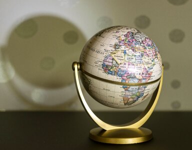 Map of the world global ball