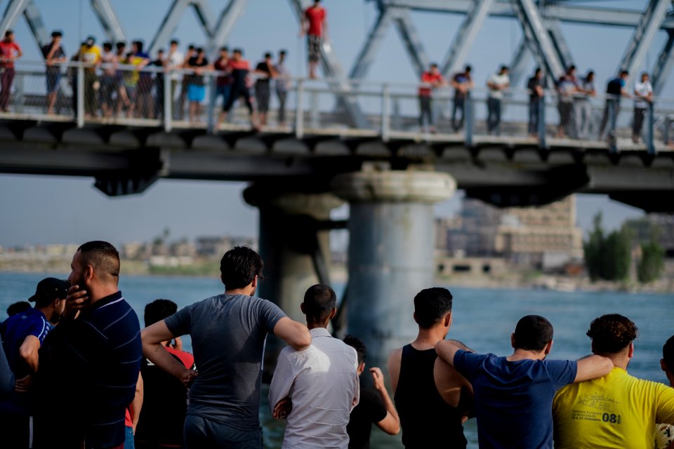 Views along the river Tigris in Mosul in 2019 when Moslawis go during the summer to cool down 18