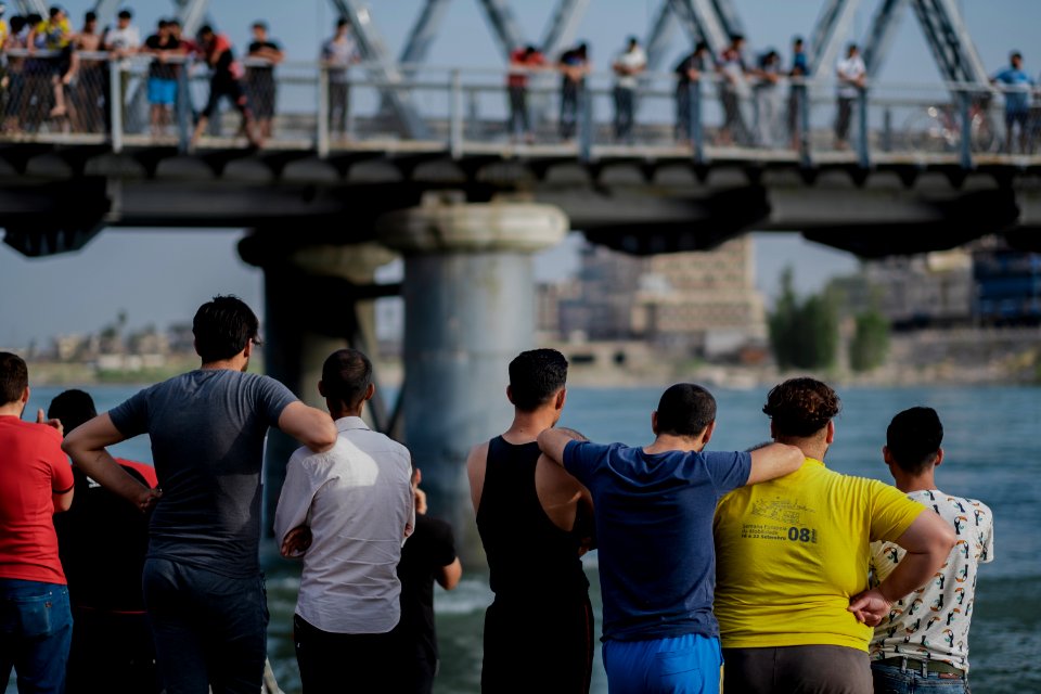 Views along the river Tigris in Mosul in 2019 when Moslawis go during the summer to cool down 19