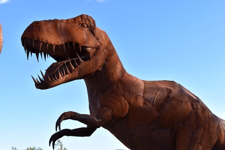 Metal figure dinosaurs