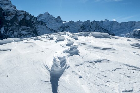 Snow grindelwald landscape