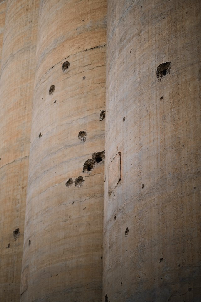 Views in June of 2019 of Sinjar's ruined silo, destroyed during the war with the Islamic State 14