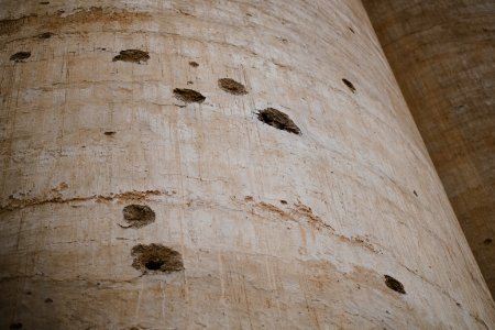 Views in June of 2019 of Sinjar's ruined silo, destroyed during the war with the Islamic State 16