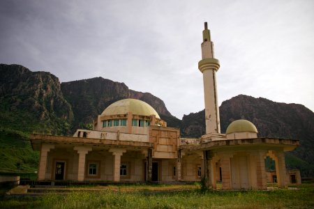 Views of the abandoned resort development behind Bekhma Dam 21