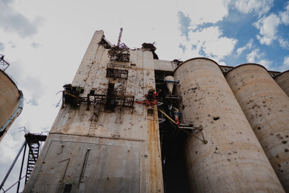 Views in June of 2019 of Sinjar's ruined silo, destroyed during the war with the Islamic State 05