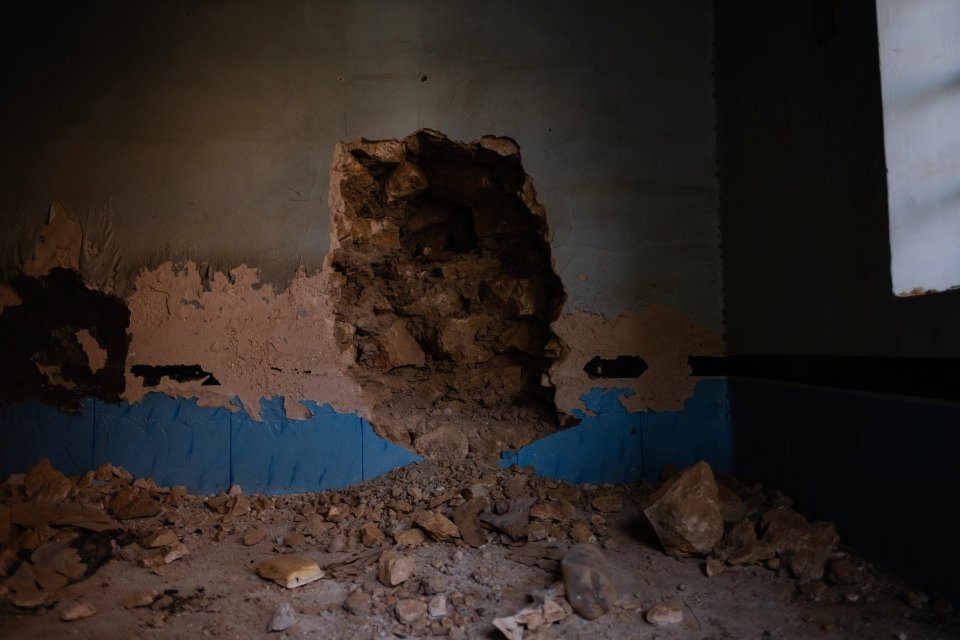 Views in June of 2019 of ruined buildings around the center of Shingal (Sinjar) town 26