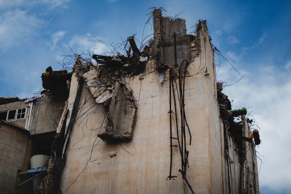 Views in June of 2019 of Sinjar's ruined silo, destroyed during the war with the Islamic State 43