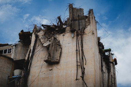 Views in June of 2019 of Sinjar's ruined silo, destroyed during the war with the Islamic State 43