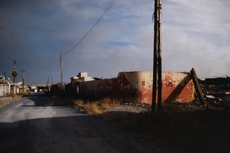 Views in June of 2019 of ruined buildings around the center of Shingal (Sinjar) town 05