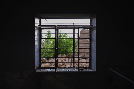 Views in June of 2019 of ruined buildings around the center of Shingal (Sinjar) town 17