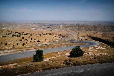 Views in June of 2019 of the 'lofa' road up to the top of Shingal Mountain 01