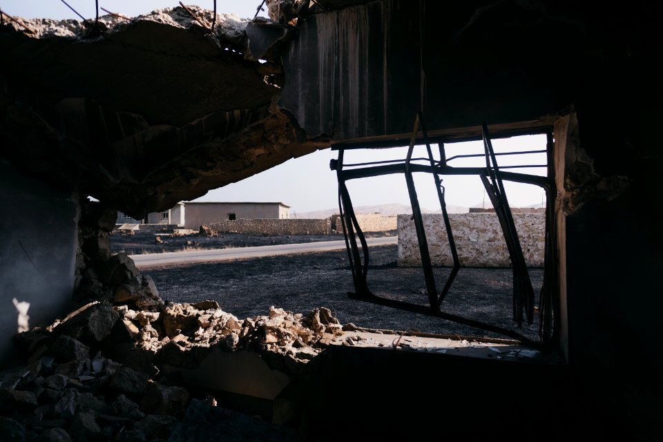 Views of the burned-out aftermath in Hardan village in Sinjar 42