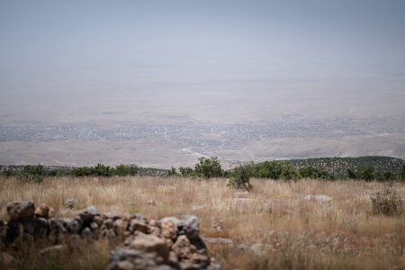 Views in June of 2019 of Sinjar town as seen from the Ezidi shrine of Chil Mera on Shingal Mountain 44