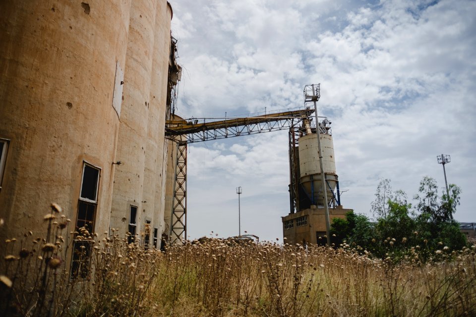 Views in June of 2019 of Sinjar's ruined silo, destroyed during the war with the Islamic State 02