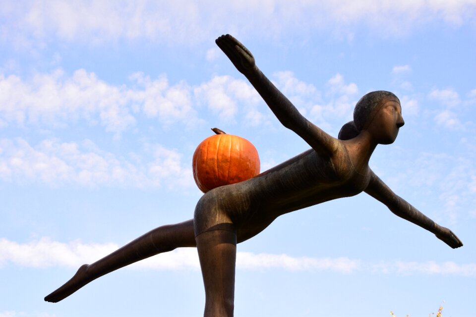 Pumpkin bronze woman