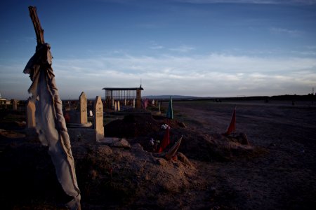 Views of the cemeter around the Kakaii shrines and cemetery at Wardik, near Hamdaniyah, now administered in Erbil Governorate 03