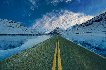 Ice highway travel photo