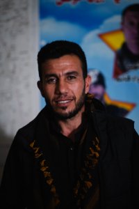 Views of the commander Khal Ali in the Hashid al-Shaabi office in April of 2019 in Shingal 35
