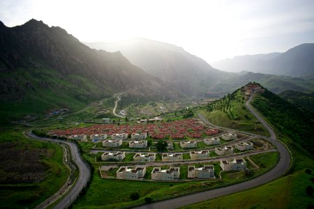 Views of the abandoned resort development behind Bekhma Dam 09