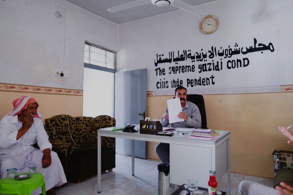 Views in June of 2019 at the office reception room of Hade Shingale, founder of Shingal's Independent Supreme Council of Ezidi 02