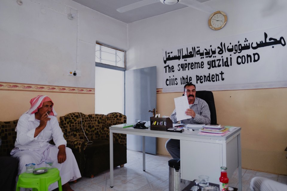 Views in June of 2019 at the office reception room of Hade Shingale, founder of Shingal's Independent Supreme Council of Ezidi 03
