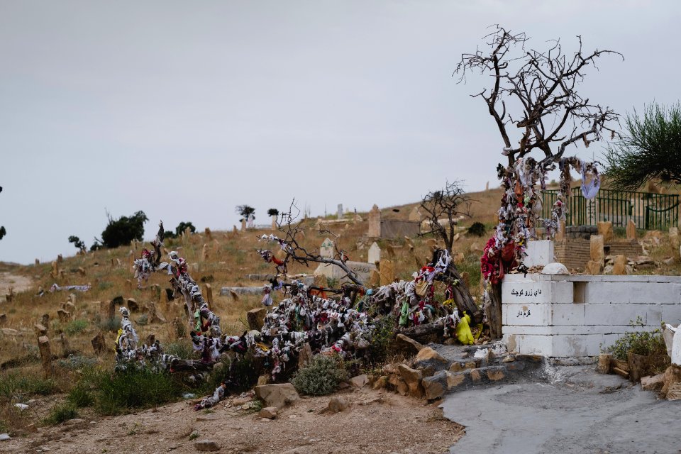 Views in June of 2019 around the Ezidi shrine of Shebl Qasim atop Shingal mountain 02