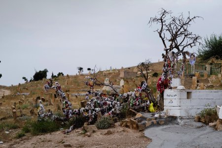 Views in June of 2019 around the Ezidi shrine of Shebl Qasim atop Shingal mountain 02