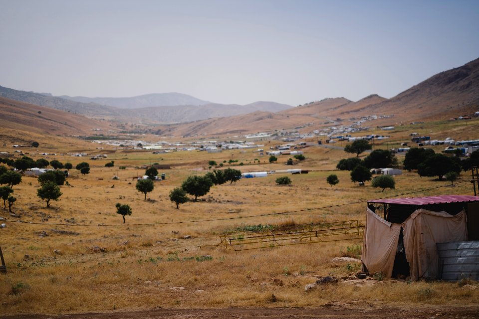 Views in June of 2019 around Sardashte Camp for displaced Ezidis, atop Shingal Mountain 09