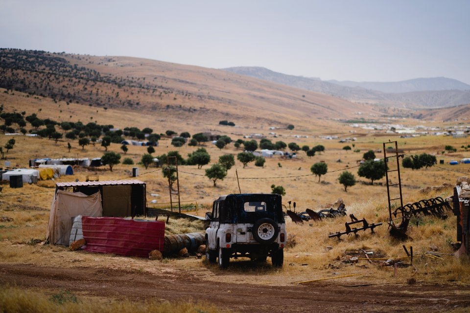 Views in June of 2019 around Sardashte Camp for displaced Ezidis, atop Shingal Mountain 07