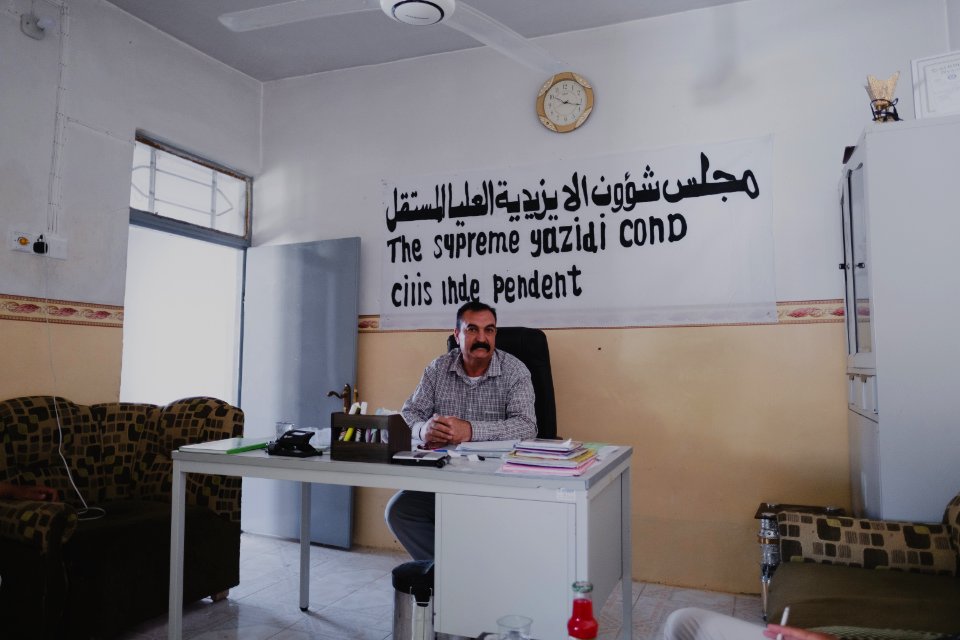 Views in June of 2019 at the office reception room of Hade Shingale, founder of Shingal's Independent Supreme Council of Ezidi 01