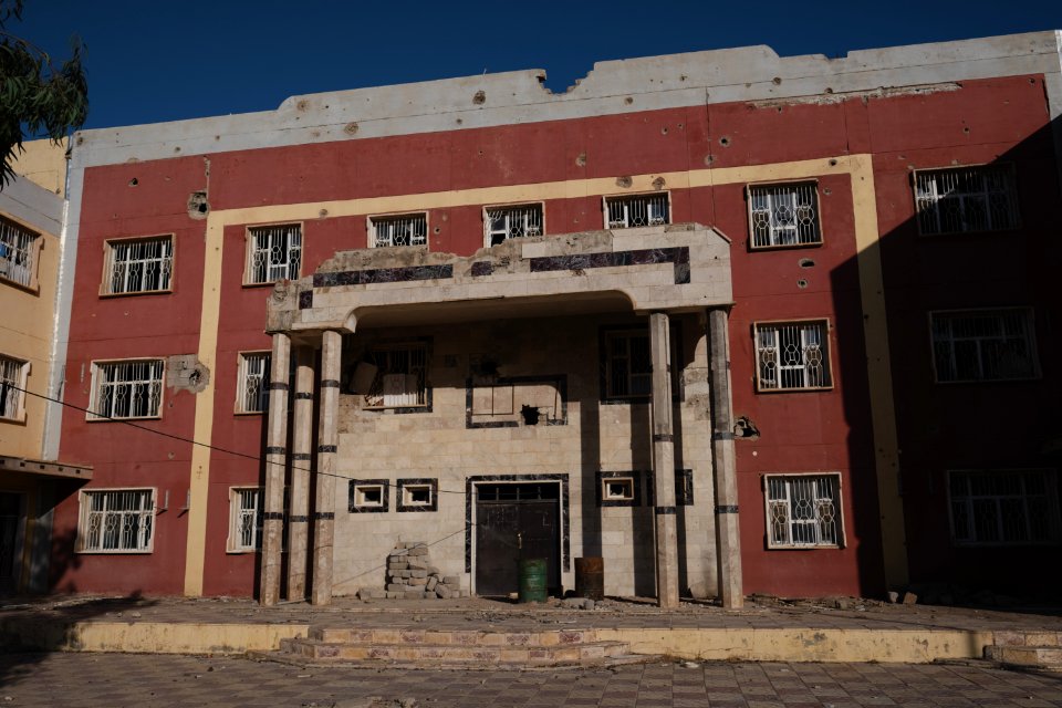 Views in July of 2019 in, around, and from the main institute in Shingal (Sinjar) after war with the Islamic State 26
