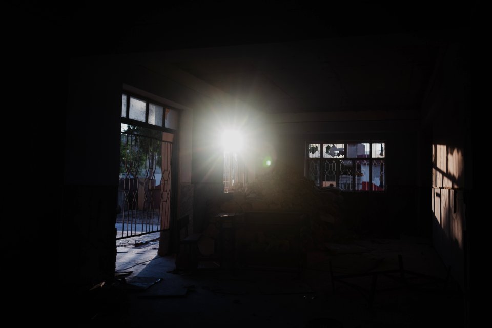Views in July of 2019 in, from, and around the main institute in Shingal (Sinjar) after war with the Islamic State 09