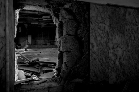 Views in July of 2019 in, from, and around the main institute in Shingal (Sinjar) after war with the Islamic State 06