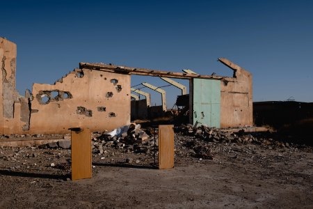 Views in July of 2019 of ruins around the city center of Shingal, following the war with the Islamic State 01