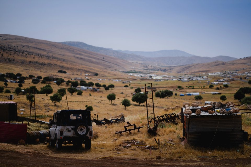 Views in June of 2019 around Sardashte Camp for displaced Ezidis, atop Shingal Mountain 06