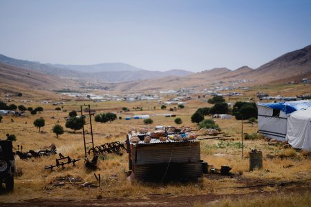 Views in June of 2019 around Sardashte Camp for displaced Ezidis, atop Shingal Mountain 05