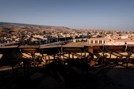 Views in July of 2019 in, around, and from the main institute in Shingal (Sinjar) after war with the Islamic State 31