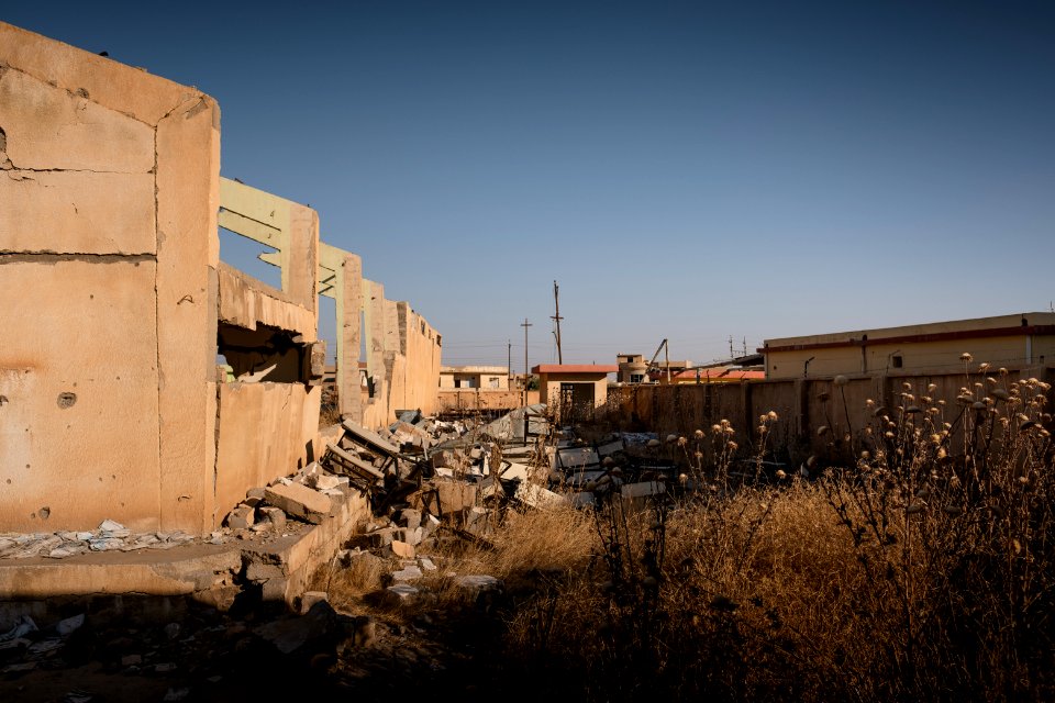 Views in July of 2019 of ruins around the city center of Shingal, following the war with the Islamic State 03