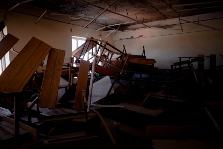 Views in July of 2019 in, around, and from the main institute in Shingal (Sinjar) after war with the Islamic State 35