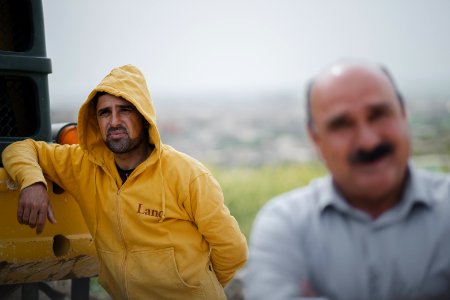 Views in May 2019 at the reconstruction of the Ezidi Shrine of Maawi overlooking Shingal, following the shrine's destruction by the Islamic State 41