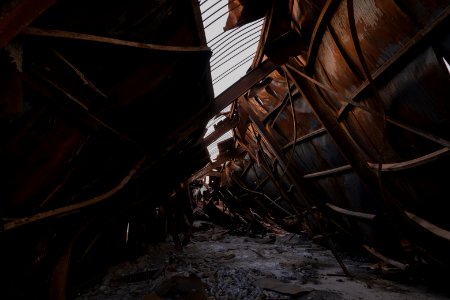 Views in July of 2019 of ruins around the city center of Shingal, following the war with the Islamic State 09