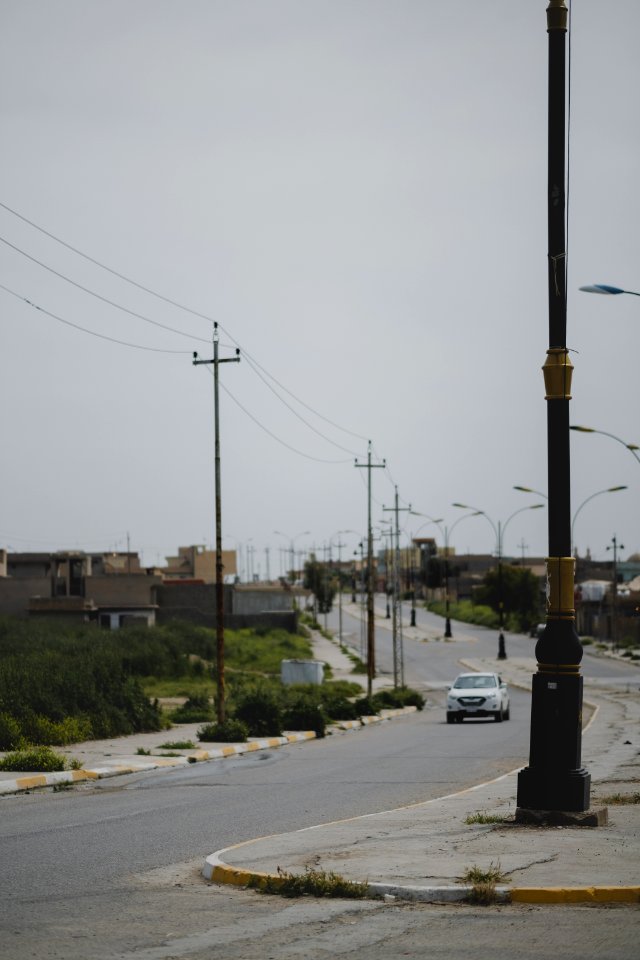 Views in May of 2019 around the main gate of the Ezidi Progress Party's main office in downtown Shingal 07