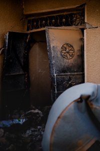 Views in June of 2019 of ruined buildings in the old neighborhood of Shingal (Sinjar) 14