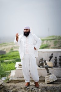 Views in May 2019 at the reconstruction of the Ezidi Shrine of Maawi overlooking Shingal, following the shrine's destruction by the Islamic State 25
